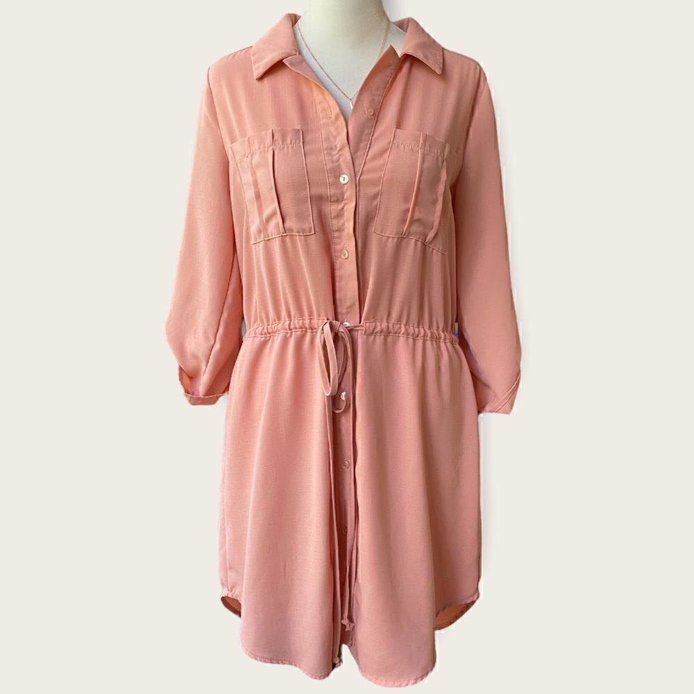 SIENNA Sky Blush Pink Shirt Dress